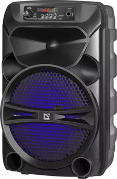Портативная акустика Defender G110, 12 Вт, FM, USB, Bluetooth, подсветка, черный (65110)