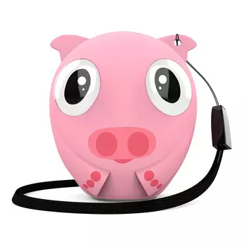 Портативная акустика HIPER Music Lily, Свинка, 3 Вт, Bluetooth, розовый (H-OZ4)