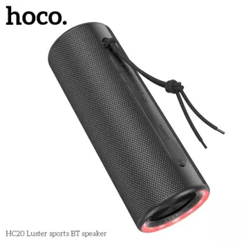 Портативная акустика Hoco HC20 Luster sports, 20 Вт, AUX, USB, microSD, Bluetooth, подсветка, черный (6942007602976)
