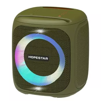 Портативная акустика Hopestar Party 100, 50 Вт, AUX, USB, microSD, Bluetooth, подсветка, зеленый