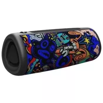 Портативная акустика Perfeo Zaya, 14 Вт, FM, AUX, USB, SD, microSD, Bluetooth, граффити (PF_D0347)
