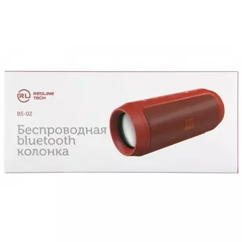 Портативная акустика Red Line Tech BS – 02, 3 Вт, красный (УТ000017805)