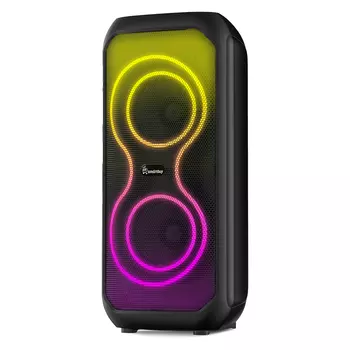 Портативная акустика SmartBuy ARISAKA 2, 24 Вт, FM, AUX, USB, microSD, Bluetooth, подсветка, черный (SBS-5780)