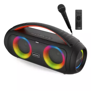 Портативная акустика SmartBuy ILLUSION, 80 Вт, FM, USB, microSD, Bluetooth, подсветка, черный (SBS-5450)