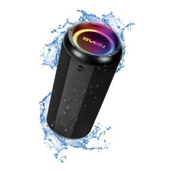 Портативная акустика SVEN PS-315, 20 Вт, AUX, USB, microSD, Bluetooth, подсветка, черный (SV-021702)