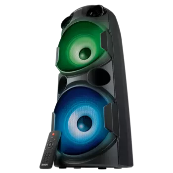 Портативная акустика SVEN PS-750, 80 Вт, FM, AUX, USB, microSD, Bluetooth, подсветка, черный (SV-019617)