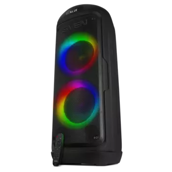 Портативная акустика SVEN PS-770, 100 Вт, FM, AUX, USB, microSD, NFC, Bluetooth, подсветка, черный (SV-021719)