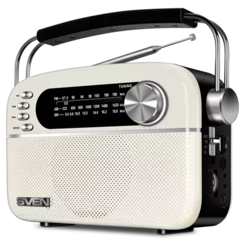 Портативная акустика SVEN SRP-505, 4 Вт, FM, AUX, USB, microSD, Bluetooth, белый (SV-020439)