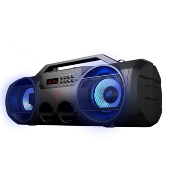 Портативная акустика Урал Молния 280, 28 Вт, FM, AUX, USB, microSD, Bluetooth, подсветка, черный (УРАЛ МОЛНИЯ 280)