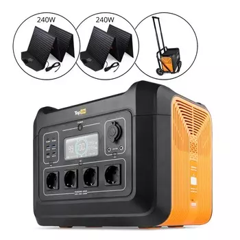 Портативная зарядная станция TopON TOP-X2400 , 697500 мА·ч, 4xUSB, Type-C, QC, PD, черный/оранжевый ( TOP-X2400 /BSR7)