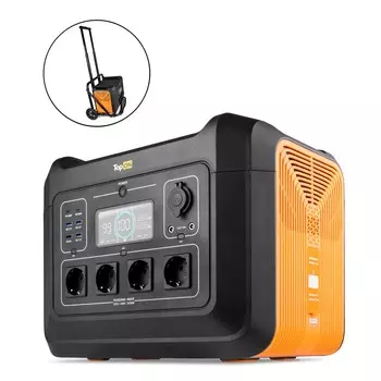 Портативная зарядная станция TopON TOP-X2400, 697500 мА·ч, 4xUSB, Type-C, QC, PD, черный/оранжевый (TOP-X2400/TRX24)