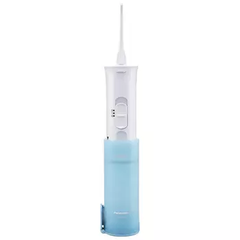 Портативно-переносной ирригатор Panasonic EW-DJ10А, 1 насадка, 2 режима, белый/голубой