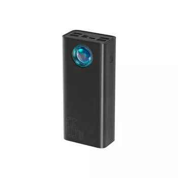 Портативный аккумулятор (Powerbank) BASEUS Amblight, 30000 мА·ч, 6xUSB, 5А, Type-C, QC, PD, черный (PPLG000101)