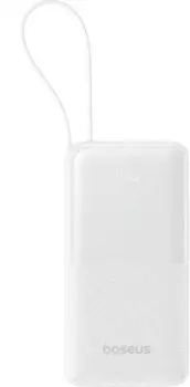 Портативный аккумулятор (Powerbank) BASEUS Bipow, 10000 мА·ч, 2xUSB, 3А, Type-C, QC, PD, белый (P10077101213-00)