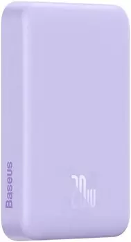Портативный аккумулятор (Powerbank) BASEUS Magnetic Mini Wireless, 10000 мА·ч, 2.4А, Type-C, QC, QI, фиолетовый (PPCX110105)