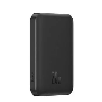 Портативный аккумулятор (Powerbank) BASEUS Magnetic Mini Wireless, 20000 мА·ч, USB, 2.4А, Type-C, QC, PD, QI, черный (PPCX150001)