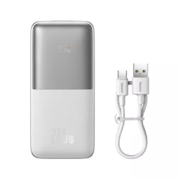 Портативный аккумулятор (Powerbank) BASEUS PPBD2-1022, 10 А·ч, 2xUSB, 3А, Type-C, QC, PD, белый (PPBD040002)