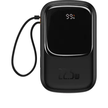 Портативный аккумулятор (Powerbank) BASEUS Qpow Pro Digital Display, 20 А·ч, 2xUSB, 5А, Type-C, QC, PD, черный (PPQD060301)