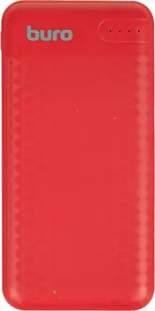 Портативный аккумулятор (Powerbank) Buro BP10G , 10000mAh, 1xUSB, 2.1A, Type-C, красный (BP10G10PRD)
