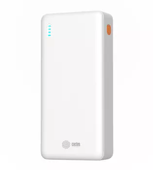 Портативный аккумулятор (Powerbank) Cactus CS-PBFSEA-20000, 20000 мА·ч, 2xUSB, 4.5А, Type-C, QC, белый (CS-PBFSEA-20000)