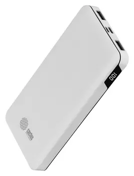 Портативный аккумулятор (Powerbank) Cactus CS-PBFSKT-10000, 10000 мА·ч, 2xUSB, 2.1А, Type-C, белый