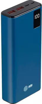 Портативный аккумулятор (Powerbank) Cactus CS-PBFSYT-20000, 20 А·ч, 2xUSB, 2.1А, Type-C, синий