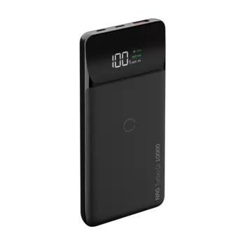 Портативный аккумулятор (Powerbank) Deppa NRG Turbo Qi, 10000mAh, 1xUSB, 3A, Type-C, QC, PD, QI, черный (33559)