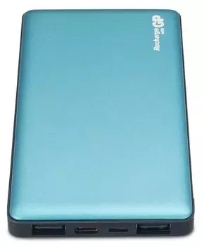 Портативный аккумулятор (Powerbank) GP MP10MA, 10000mAh, 2xUSB, 3A, Type-C, синий (MP10MAT)
