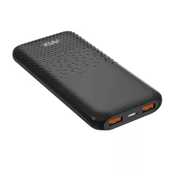 Портативный аккумулятор (Powerbank) HIPER PXL 10000, 10000 мА·ч, 2xUSB, 2А, QC, черный (PXL10000)