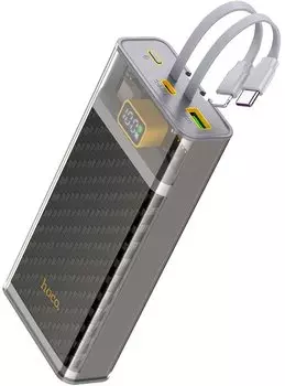 Портативный аккумулятор (Powerbank) Hoco J104A, 20 А·ч, 2xUSB, 3А, Type-C, QC, PD, серый (6931474788962)