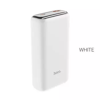 Портативный аккумулятор (Powerbank) Hoco Q1A, 20000mAh, 1xUSB, 3A, Type-C, QC, PD, QI, белый (736178)