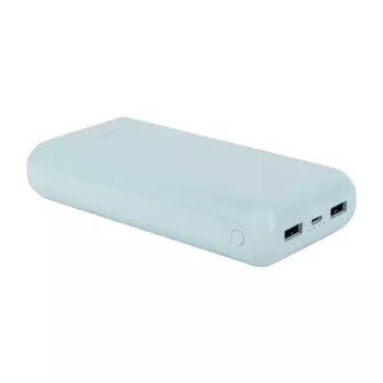 Портативный аккумулятор (Powerbank) Perfeo COLOR VIBE, 20000mAh, 2xUSB, 2.1A, голубой (PF_D0170)
