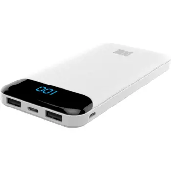 Портативный аккумулятор (Powerbank) Perfeo Dune, 10000mAh, 2xUSB, 2.1A, Type-C, белый (PF_B4882)