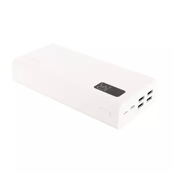 Портативный аккумулятор (Powerbank) Perfeo MOUNTAINS, 30000mAh, 4xUSB, 3A, Type-C, QC, PD, белый (PF_D0162)