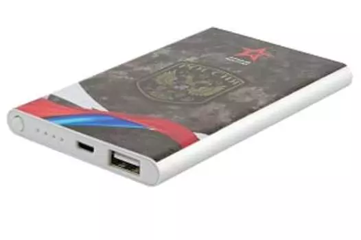 Портативный аккумулятор (Powerbank) Red Line J01 Армия России №22, 4000mAh, 1xUSB, 1A, серебристый (УТ000016293)