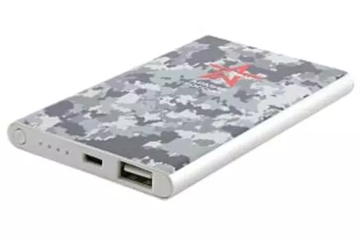 Портативный аккумулятор (Powerbank) Red Line J01 Армия России №25, 4000mAh, 1xUSB, 1A, серебристый (УТ000017343)