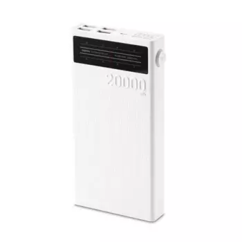 Портативный аккумулятор (Powerbank) Remax Lesu RPP-102, 20000mAh, 4xUSB, 2A, QC, белый (6954851205166)