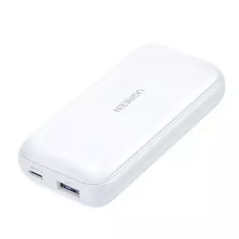 Портативный аккумулятор (Powerbank) UGREEN PB501, 10000 мА·ч, 2xUSB, 3.1А, Type-C, QC, PD, белый (25189_)