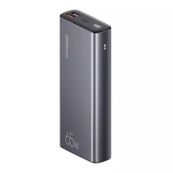 Портативный аккумулятор (Powerbank) USAMS PB59, 30000mAh, 2xUSB, 3A, Type-C, QC, PD, серый (CMXLOGTC01)
