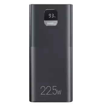 Портативный аккумулятор (Powerbank) USAMS US-CD191 PB68, 30 А·ч, 3xUSB, 5А, Type-C, QC, PD, черный (30KCD19101)