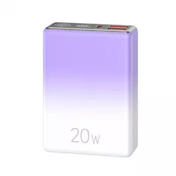 Портативный аккумулятор (Powerbank) USAMS US-CD192, 10 А·ч, 3xUSB, Type-C, QC, PD, фиолетовый (10KCD19203)