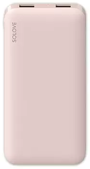 Портативный аккумулятор (Powerbank) Solove 001M, 10 А·ч, 2xUSB, 2.1А, бежевый (001M+Beige)