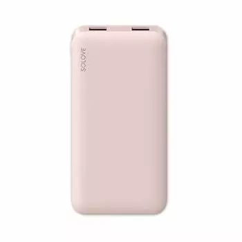 Портативный аккумулятор (Powerbank) Solove 001M, 10 А·ч, 2xUSB, 2.1А, розовый (001M+ PINK RUS)