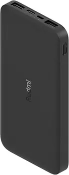 Портативный аккумулятор (Powerbank) Xiaomi Mi Redmi Power Bank, 10000 мА·ч, 2xUSB, 2.6А, Type-C, черный (VXN4305GL)