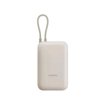 Портативный аккумулятор (Powerbank) Xiaomi Power Bank With Cable, 10000 мА·ч, 1xUSB, 3А, Type-C, QC, бежевый (BHR9072GL)