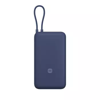 Портативный аккумулятор (Powerbank) Xiaomi Power Bank With Cable, 20000 мА·ч, 1xUSB, 3А, Type-C, QC, синий (BHR8975GL)