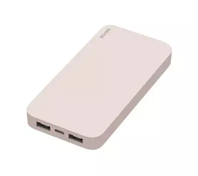 Портативный аккумулятор (Powerbank) Xiaomi Solove 003M Pink RUS, 20000mAh, 2xUSB, 3A, Type-C, QC, розовый, кожаный чехол
