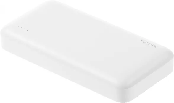 Портативный аккумулятор (Powerbank) Solove 003M WHITE RUS, 20000 мА·ч, 2xUSB, 3А, Type-C, QC, белый