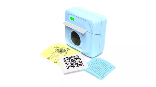 Портативный принтер RITMIX RTP-001 Blue, термотрансфер, 203dpi, 57мм, USB, BT, синий