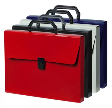 Портфель БЮРОКРАТ пластик, красный (DLPP01RED)